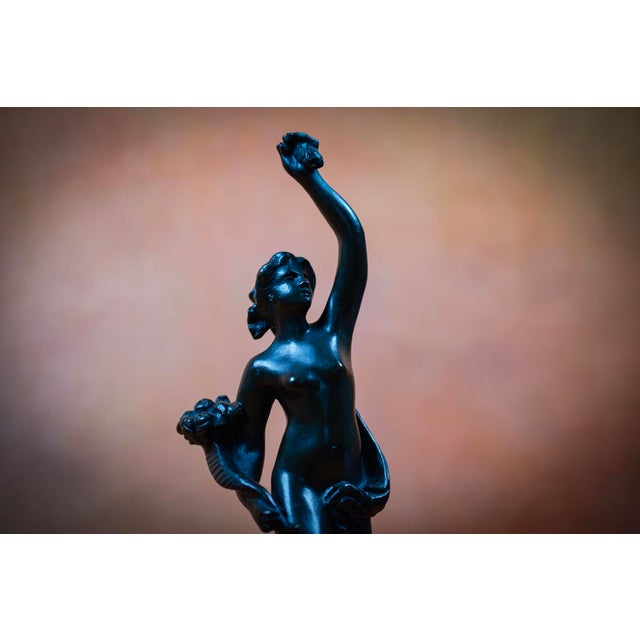 Jean De Bologne and Clodion, Mercury and Abundance, 1800s, Bronze and Marble, Set of 2 For Sale - Image 13 of 16
