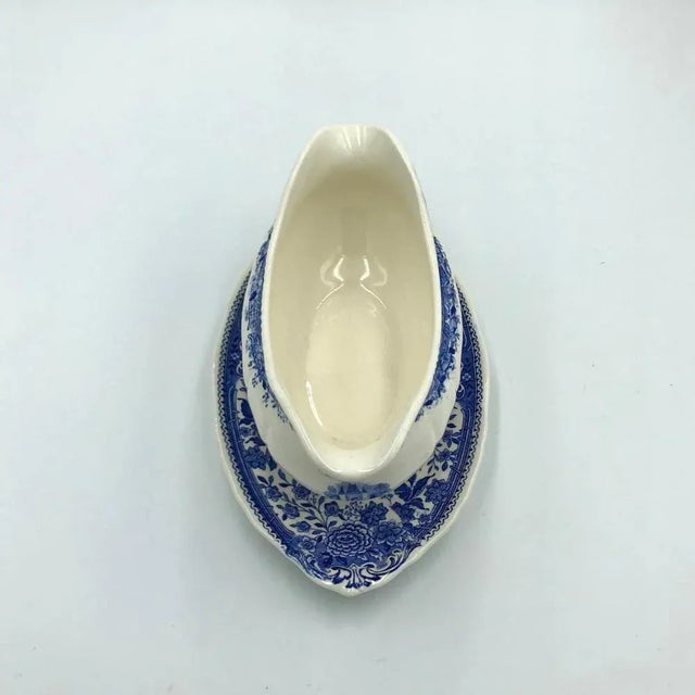 Villeroy and Boch Blue Burgenland Gravy Boat with attached Under Plate. Blue Burgenland is the most rare and beautiful of...
