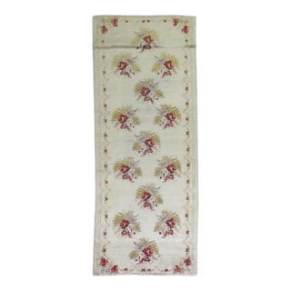 Vintage Zabihi Collection Turkish Anatolian Floral Runner - 3'8" x 8'10" For Sale