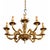 Rococo-Style Gilded Bronze 6-Light Chandelier, 1980s For Sale - Image 3 of 6