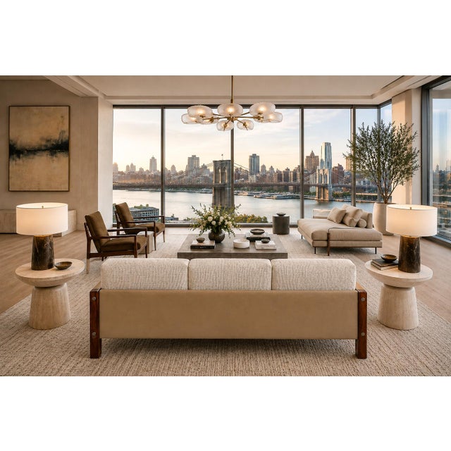 Sergio Rodrigues "Millor" Sofa in Rosewood, Leather & Textured Fabric, Brazil, 1960s For Sale - Image 11 of 18