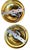 1920s 1920 Reverse Painted Asian Motif Flushmount Fixtures on Old Painted Brass Holders - a pair For Sale - Image 5 of 6