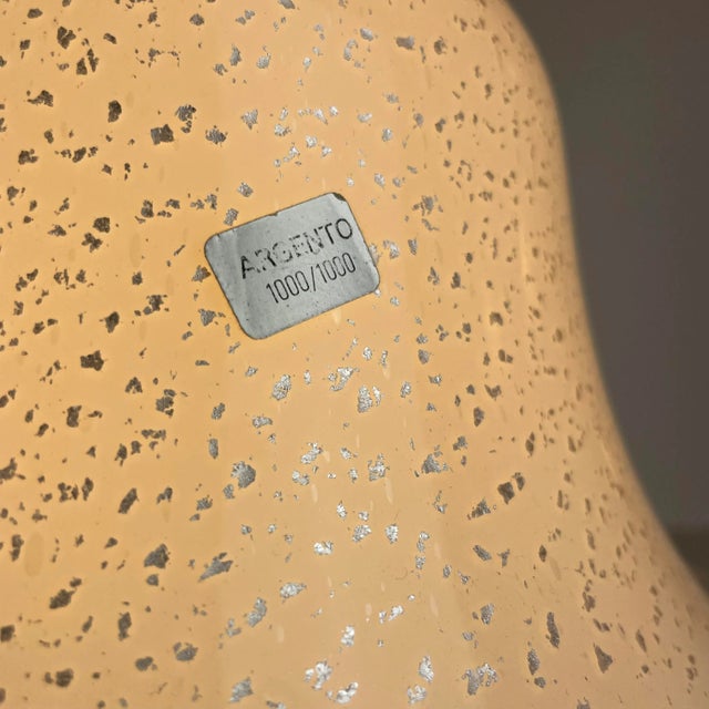 Metal Murano Glass Mushroom Table Lamp, 1980s For Sale - Image 7 of 17