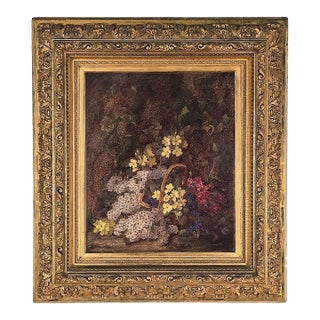 Large Still Life by Vincent Clare, England Circa 1900 With 19th-Century Frame For Sale