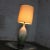 Cream Large Mid Century Modern Ceramic Table Lamp With Cream Fuchsia Green Drip Lava Glaze For Sale - Image 8 of 13