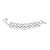 This Tiffany & Co. sterling silver bracelet features sculptural double‑row cushion‑shaped links that create a bold...