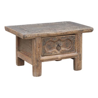 Antique Chinese Painted Pine Small Writing or Tea Table For Sale