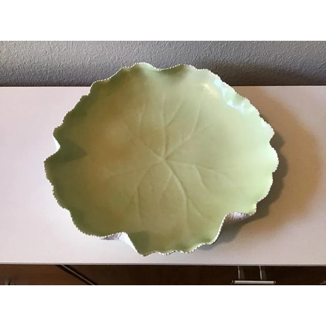 Large Fine Bone China Leaf Platter For Sale - Image 11 of 11