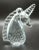 Transparent 1970s Whimsical Horse Clear Crystal Controlled Bubbles Solid Glass Unicorn Figurine For Sale - Image 8 of 8