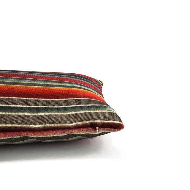 S. Harris Siri Stripe in Sanguine Lumbar Pillow Cover For Sale - Image 4 of 7