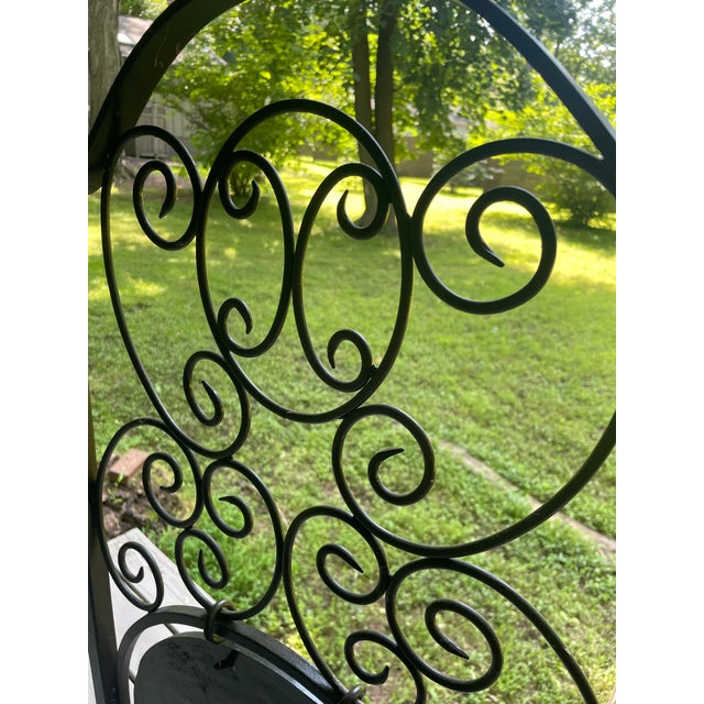 Vintage Wrought Iron Framed Dinner Gong For Sale - Image 4 of 7