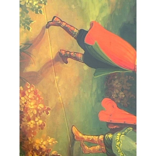 Onyx Vintage Kholuy Lacquer Box, Prince Igor Narrative, Signed N. Smirnov, Folk Art, Hand Painted Miniature, 1980s Collectible Art Box For Sale - Image 8 of 15