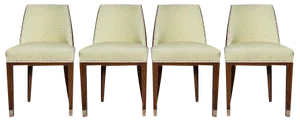 Art Deco Gondola Chairs, Set of 4
