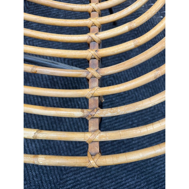 Brown Iconic Rattan Mid-Century Modern Lounge Chair for Rohe, 1950s For Sale - Image 8 of 12