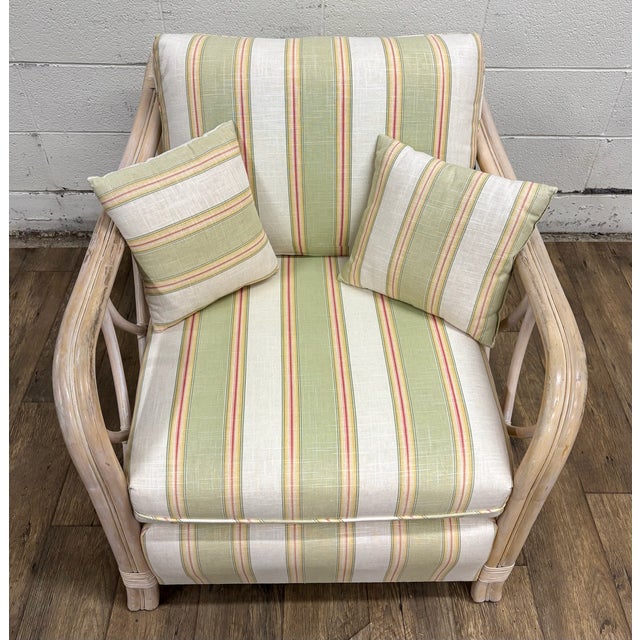 Mid-Century Modern Vintage MCM Style Organic Coastal Rattan Bamboo Chair For Sale - Image 3 of 12