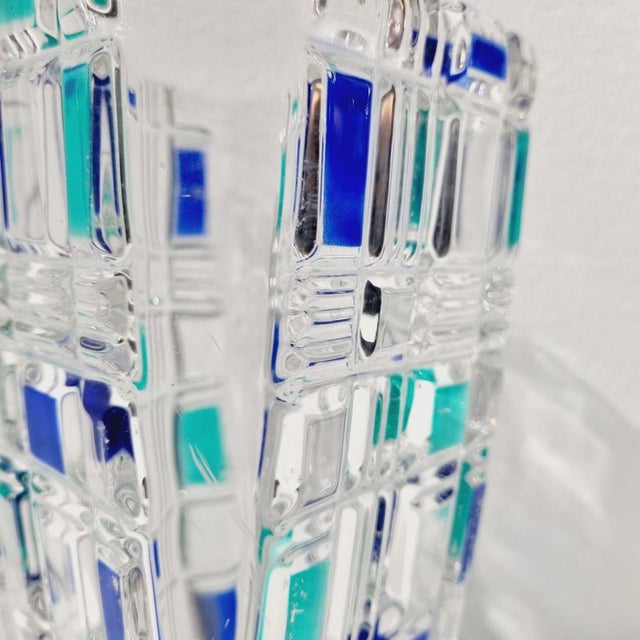 Multicolored Crystal Vase, 1960s For Sale - Image 4 of 13