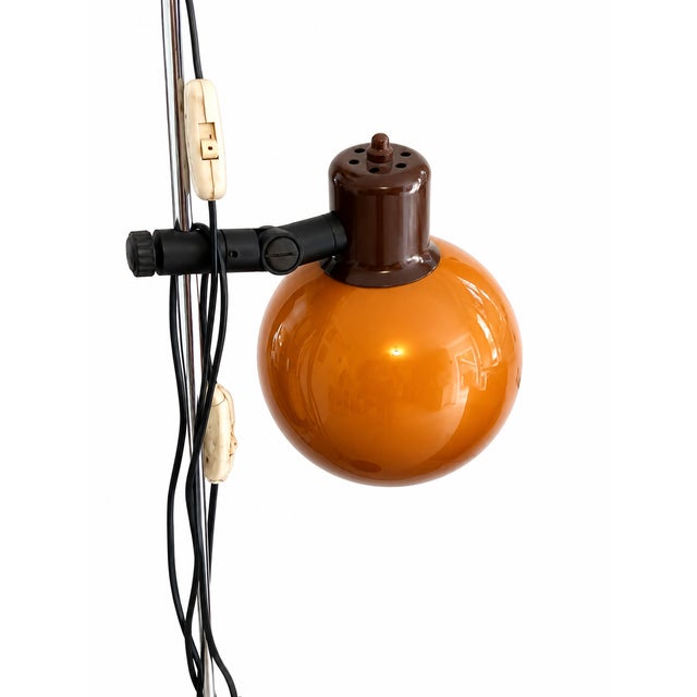 Metal Large Space Age Hungarian Double Floor Lamp from Szarvasi, 1970s For Sale - Image 7 of 10