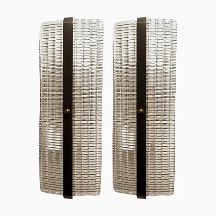 Brunish Diamanted Murano Glass Wall Lights by Simoeng, Set of 2 For Sale - Image 9 of 9