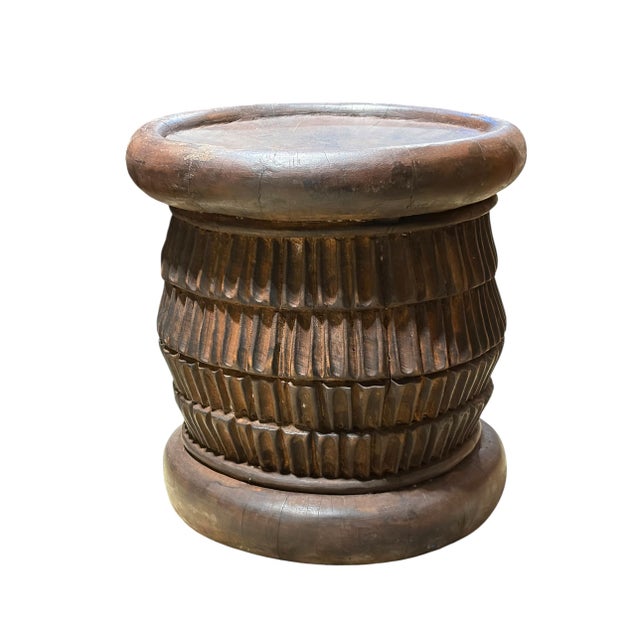 Tribal Vintage Lg Tribal Nobility Bamileke Stool/Table Cameroon 16" H For Sale - Image 3 of 6