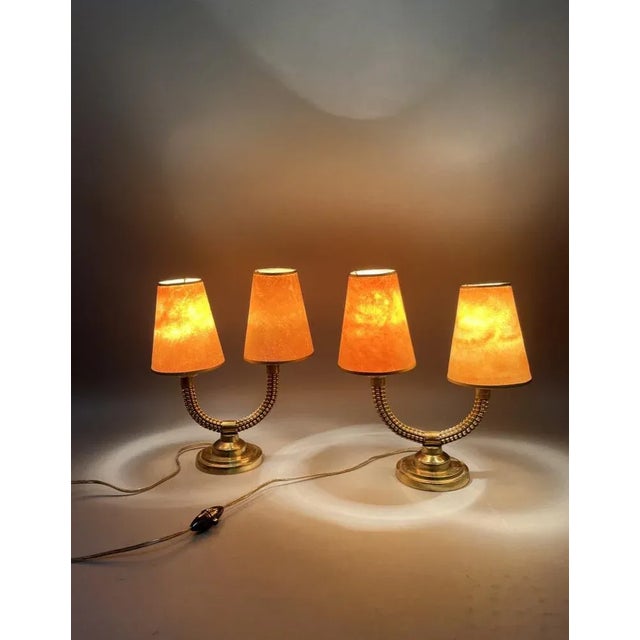 French Lamp from Jean Boris Lacroix, 1940s, Set of 2 For Sale - Image 6 of 13