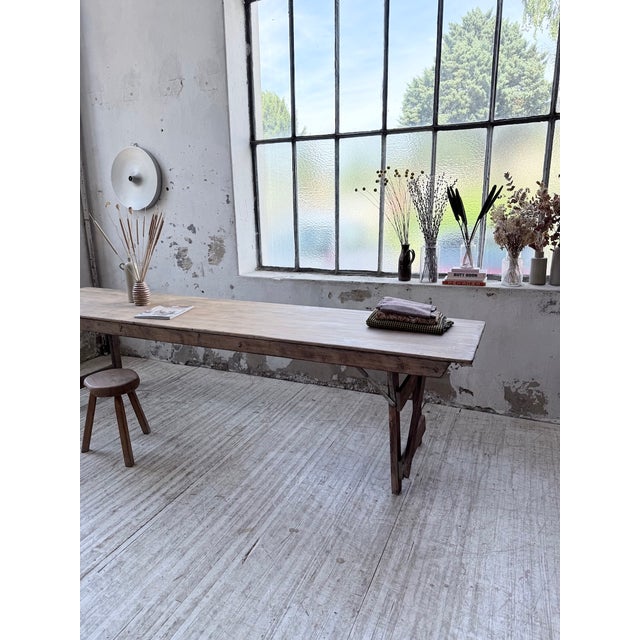 1950s Pine Farmhouse Folding Table, 1950s For Sale - Image 5 of 18