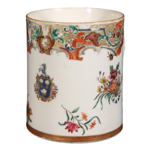 Chinese Export Porcelain Large Armorial Tankard