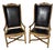 Vintage Spanish Revival Leather Wingback Chairs For Sale