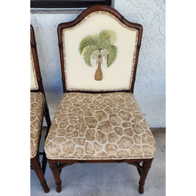 Vintage Chinese Chippendale Dining Chairs Bamboo Set of 8 For Sale - Image 11 of 18