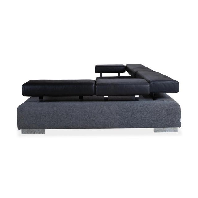 Sunrise Fabric Leather Corner Sofa with Manual Function from Brühl For Sale - Image 14 of 16
