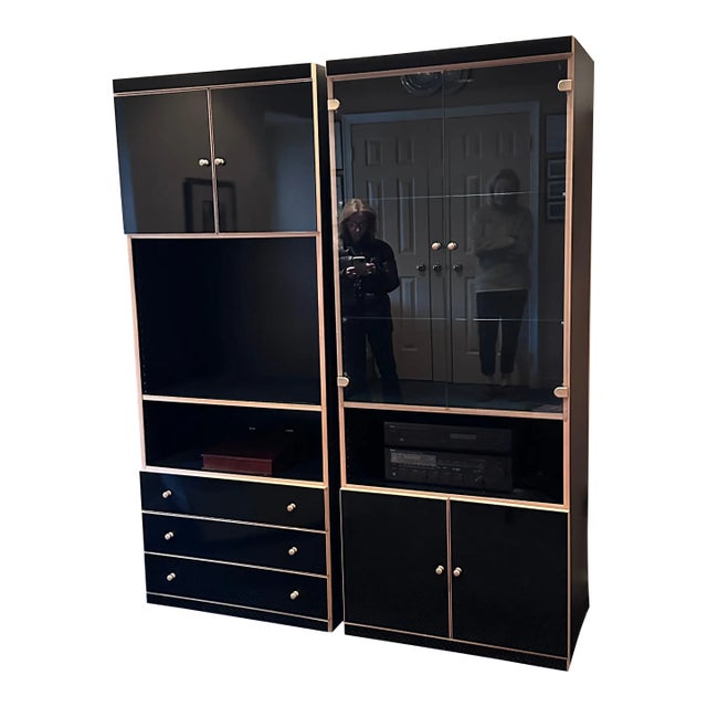 1970s Bauhaus Laminate Wall Unit-Two Pieces For Sale