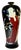 Vintage 23 In. Tall Black Porcelain Palace Vase Lady Courtesan in Enamel Relief For Sale - Image 10 of 18