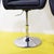 Black Faux Leather Swivel Armchairs with Chrome Bases, Set of 4 For Sale - Image 4 of 7
