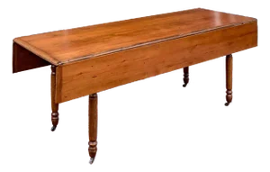 Antique Pine Drop Leaf Dining Table on Castors