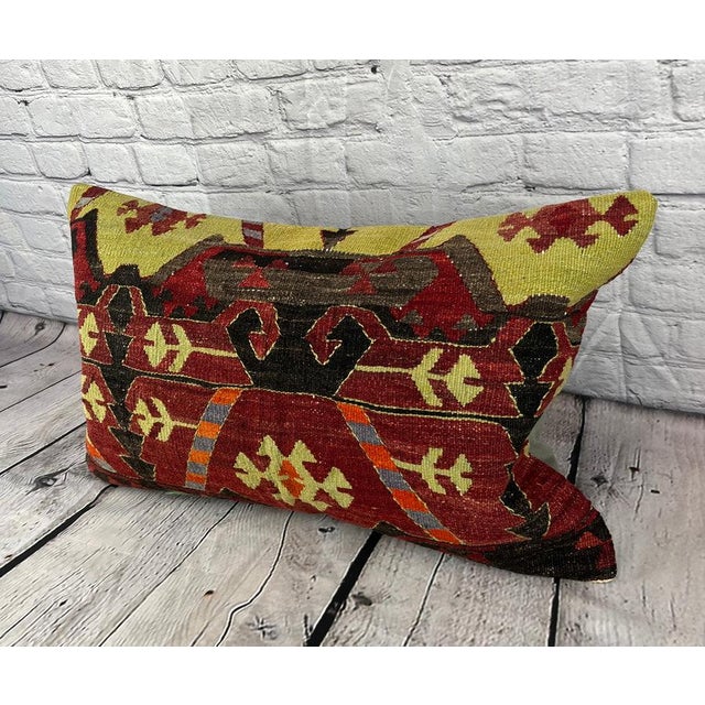 Vintage Pillow Case Turkish Kilim Pillow Decorative Kilim Pillow Dry cleaning only. PILLOW INSERT IS NOT INCLUDED