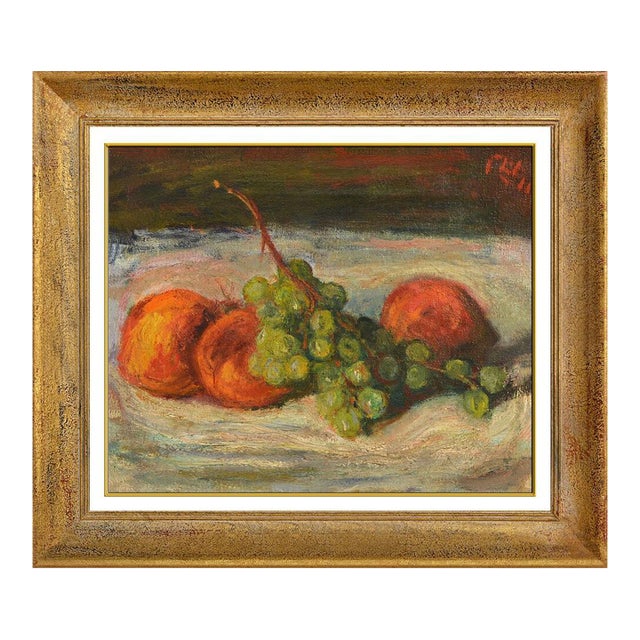 Mid 20th Century Peaches and Grapes, Robert Philipp For Sale