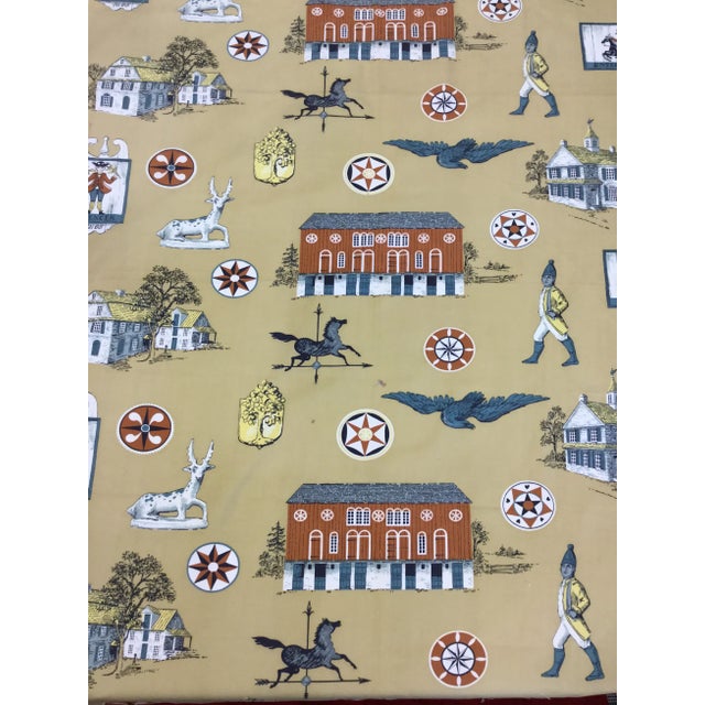 1950s Figurative Printed Cotton Twill Pillow Fabric For Sale - Image 13 of 13