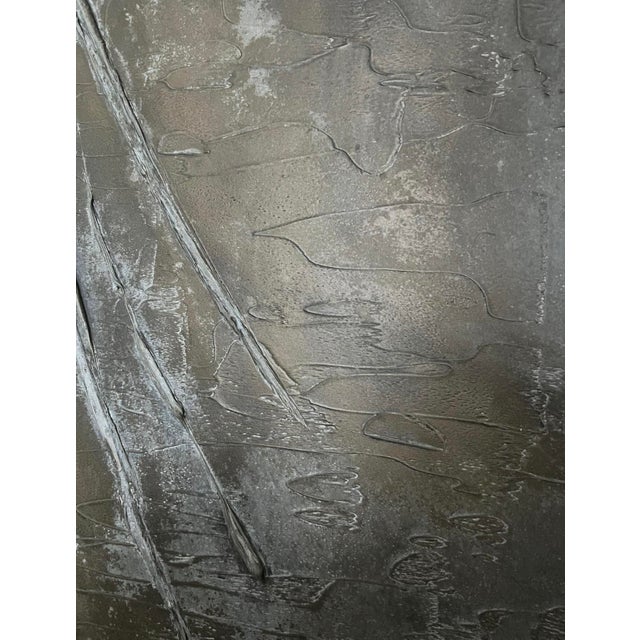 Industrial Brutalist Wall Sculpture in Aluminum and Wood For Sale - Image 3 of 6