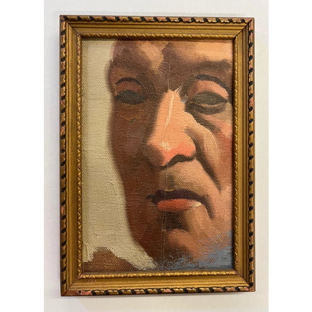 1950s Portrait Oil Painting of a Gentleman by Louis Ferretti, Framed For Sale - Image 4 of 8