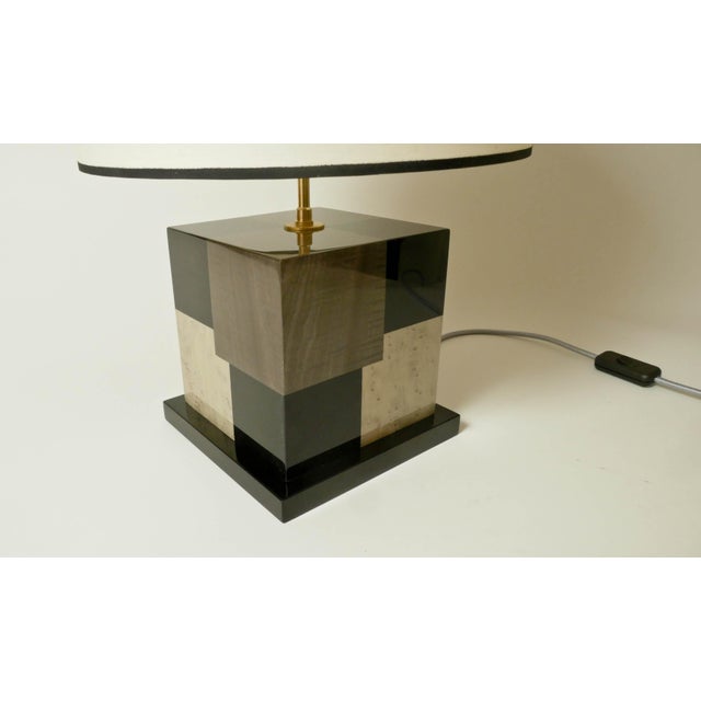 Black and Grey Sycamore Table and Desk Lamp Cubes by Aymeric Lefort For Sale - Image 16 of 18
