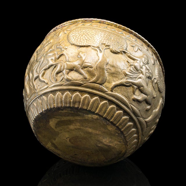 Metal 1900's Antique Offering Bowl For Sale - Image 7 of 10