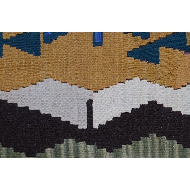 1970s Farmhouse Style Hand Knotted Geometric Design Accent Oushak Kilim Rug For Sale In Sacramento - Image 6 of 10