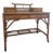 Vintage British Colonial Style Faux Burnt Bamboo and Grasscloth Pagoda Desk For Sale