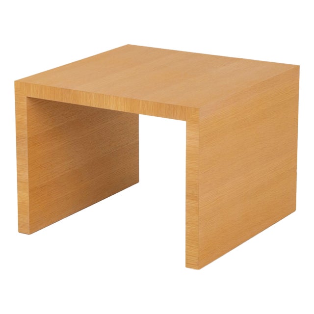 B&b Italia Blonde Wood Side Table For Sale