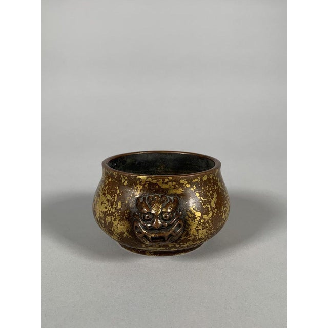 Metal Bronze incense burner "gold Splash" Qianlong period (1735-1796) For Sale - Image 7 of 9