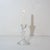 Charming leaded crystal candlestick featuring two stacked stars.
