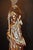 19th Century French Bronze Figural Lady Lamp with Opaline Globe, 1865 For Sale - Image 3 of 18