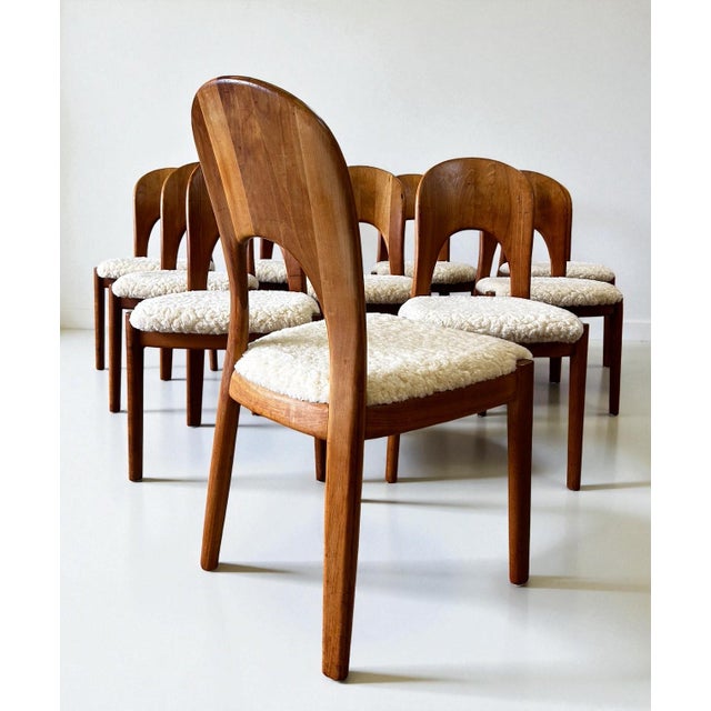 Mid-Century Modern Morten Dining Chairs by Niels Koefoed, 1960s, Set of 10 For Sale - Image 3 of 9