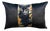 Handmade Panther Velvet Lumbar Cushion Cover For Sale