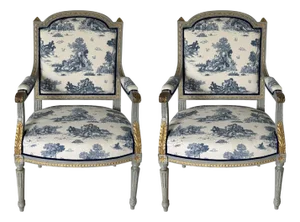 Set of Louis XVI Style Armchairs, 1900