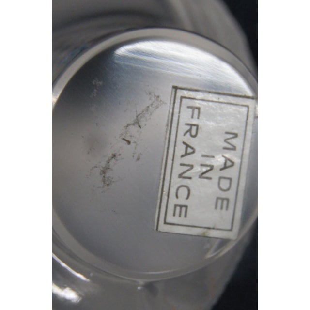Mid 20th Century Lalique France Chouette Owl Figurine Frosted and Clear Crystal Paperweight 5198b For Sale - Image 5 of 16
